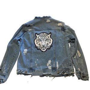 Zara Tiger Patch Denim Jacket